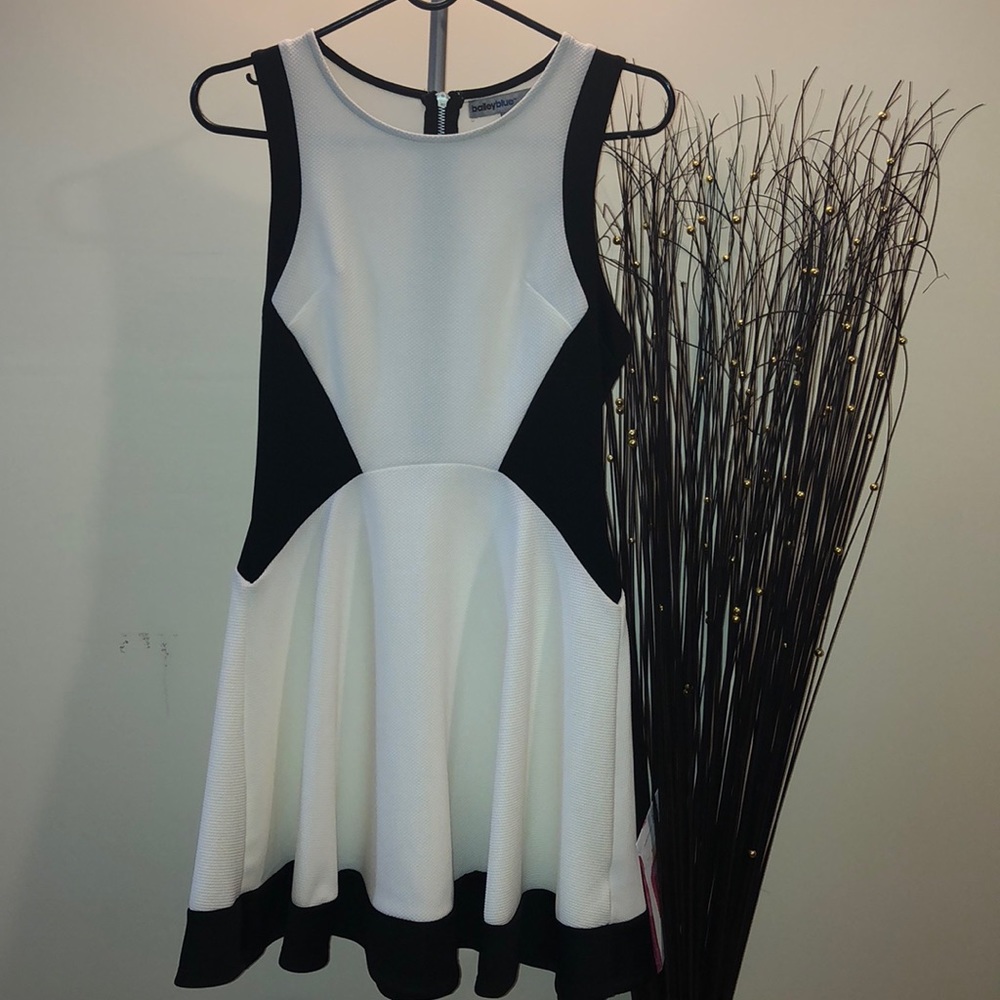White and Black Skater Dress. 👗